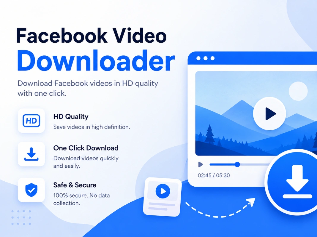 Downloader video online di AI Facebook