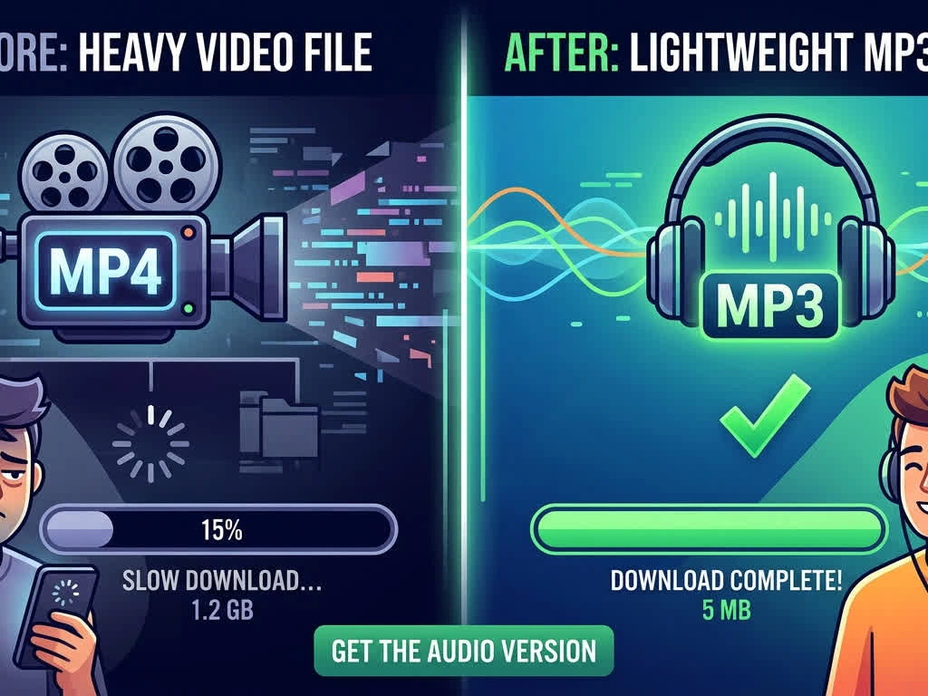 音楽クリップと保存されたビデオのためのMP3へのビデオコンバータMP4