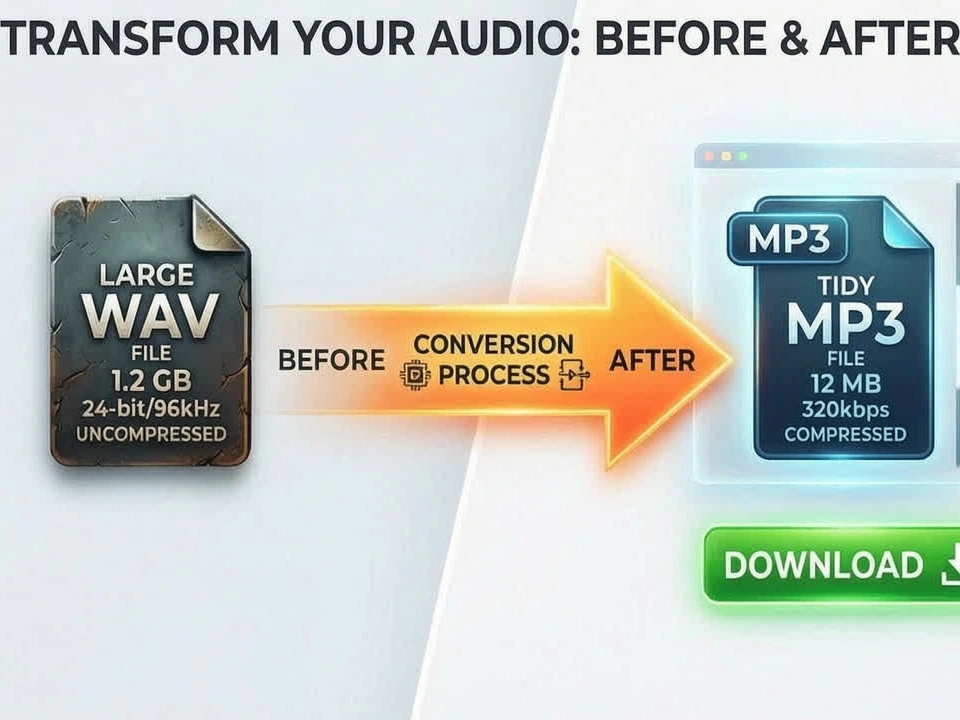 Cloud Convert WAV to MP3 in the Browser