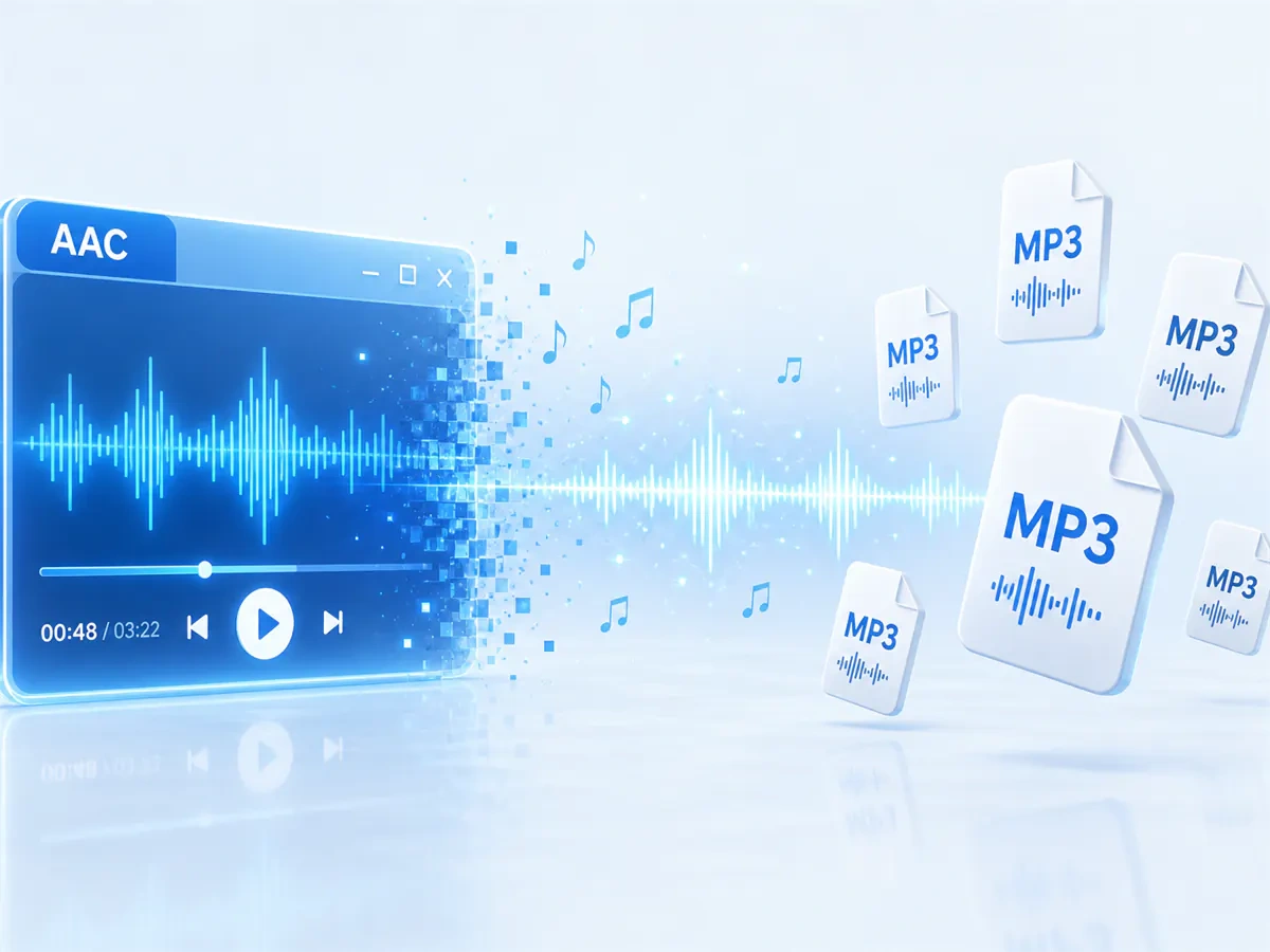Cloud Convert AAC to MP3 in the Browser