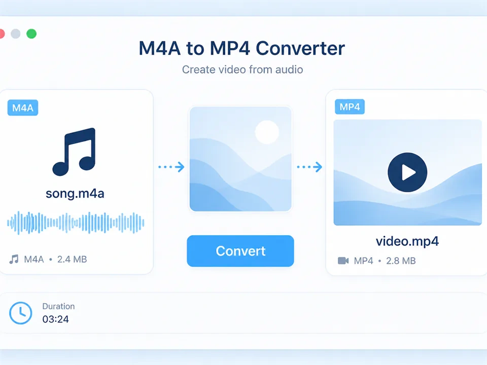 M4A to MP4 Converter - Turn M4A Audio into MP4 Video