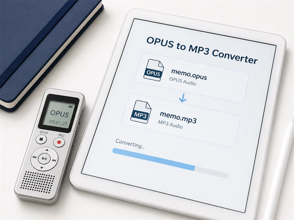 채팅 음성 노트를위한 MP3 변환기에 OPUS 파일