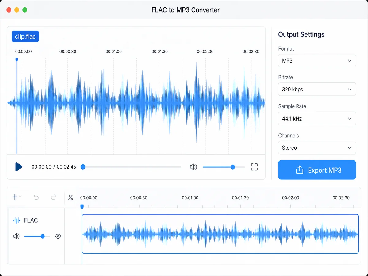 FLAC zu MP3 Konverter-Verlustfreie FLAC in MP3 ändern