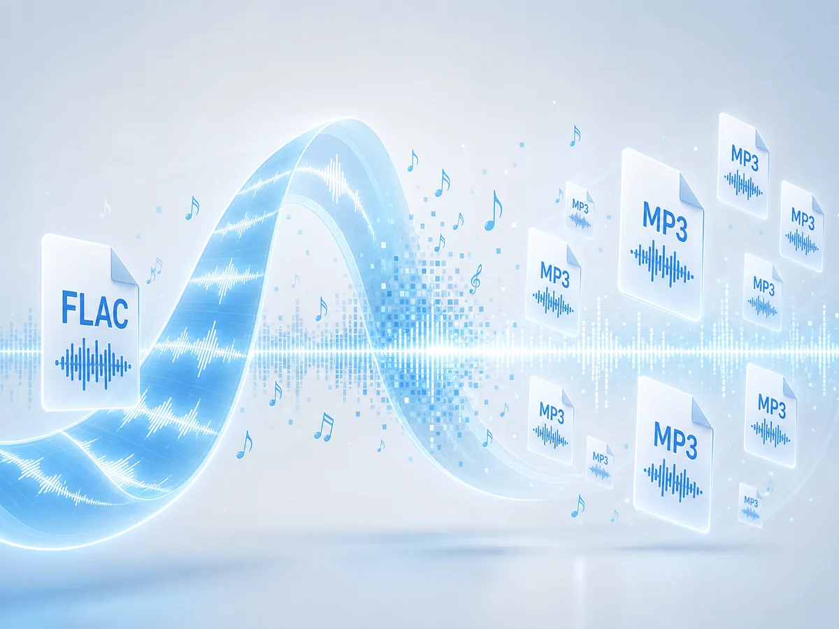Konvertieren Sie die FLAC-Audiodatei in MP3 für ein vollständiges Album