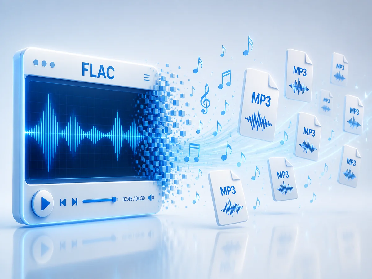 Cloud konvertieren FLAC in MP3 im Browser
